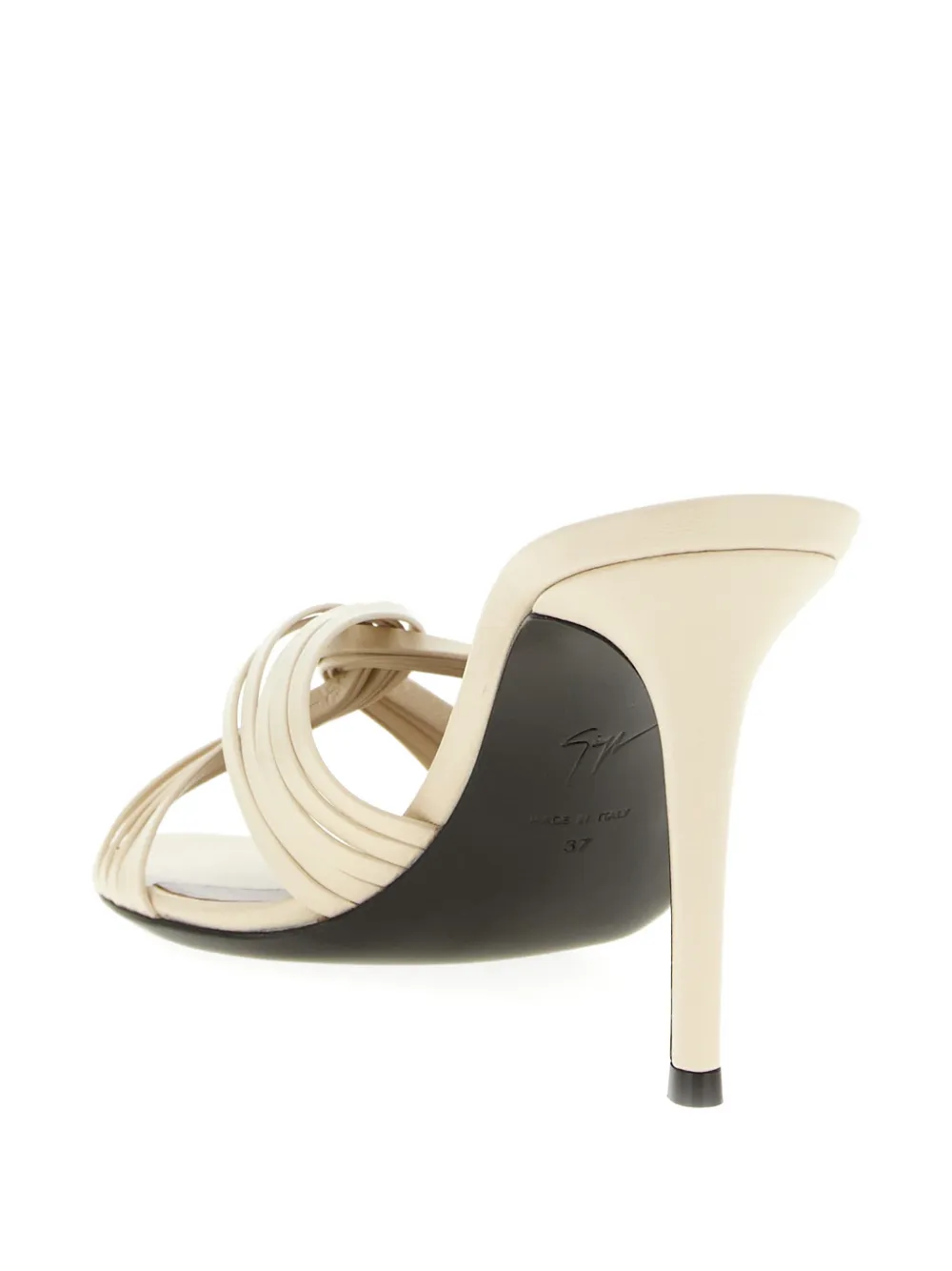 Giuseppe Zanotti Clandestino leren sandalen met hak Beige