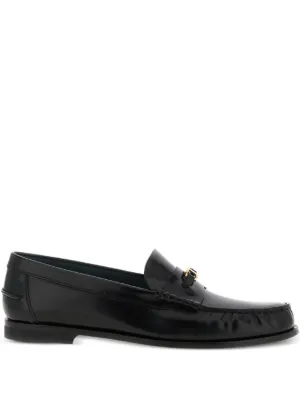 Jil Sander レザーローファー | ブラック | FARFETCH JP
