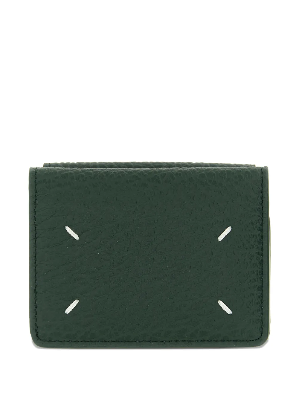 Maison Margiela four-stitches embossed-grain wallet - Verde