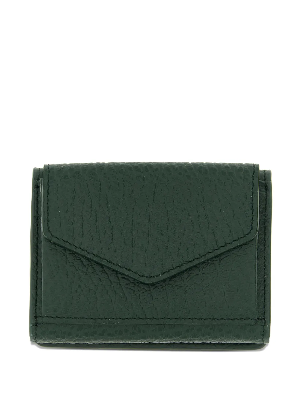 Maison Margiela four-stitches embossed-grain wallet - Groen