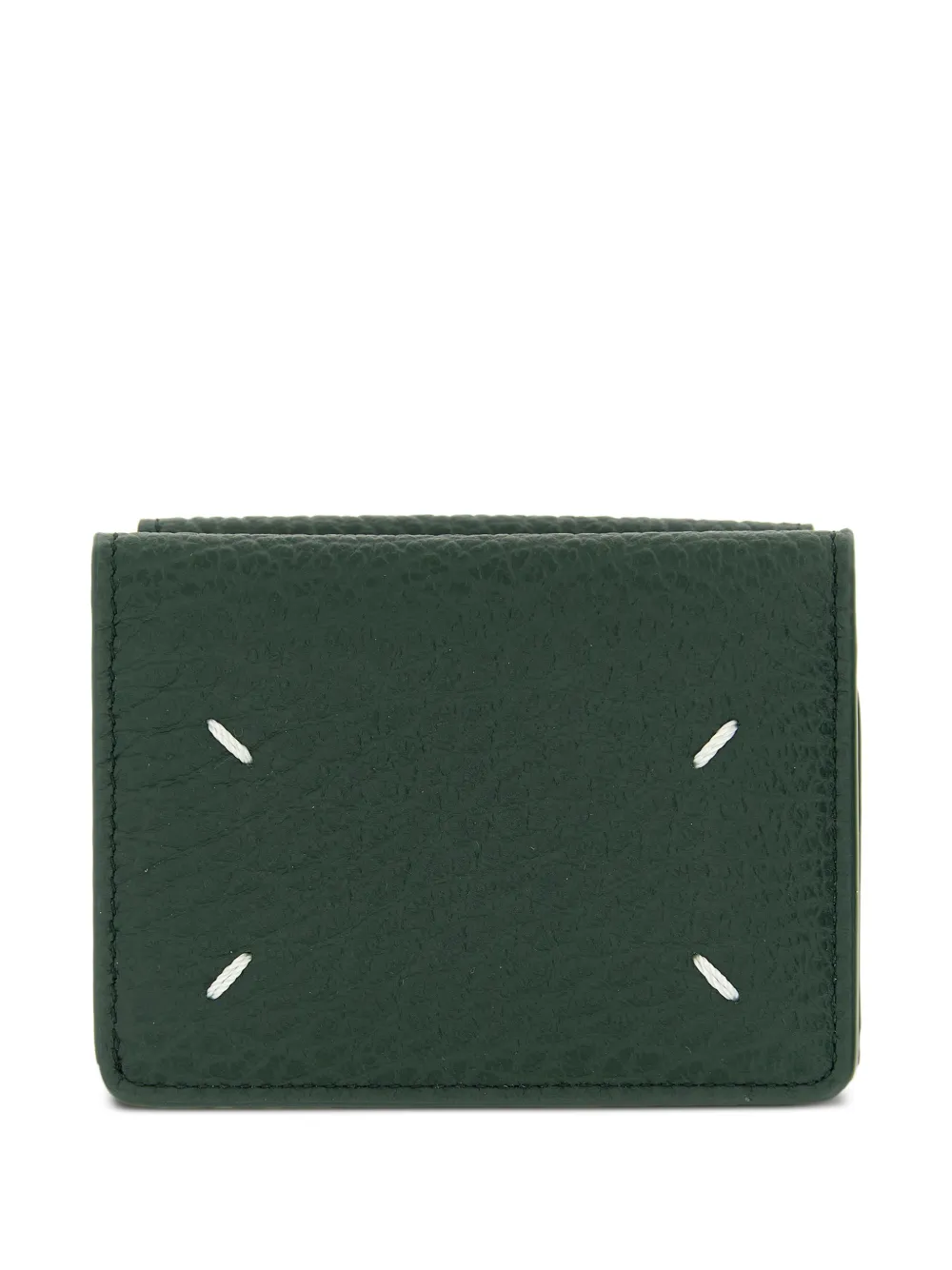 Maison Margiela four-stitches embossed-grain wallet - Verde