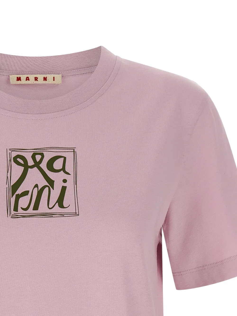 Marni T-shirt met logoprint Roze