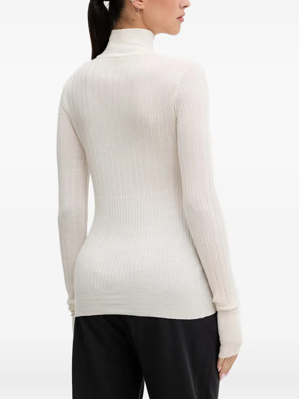  Colmar Turtleneck Ribbed Sweater - Neutrals 