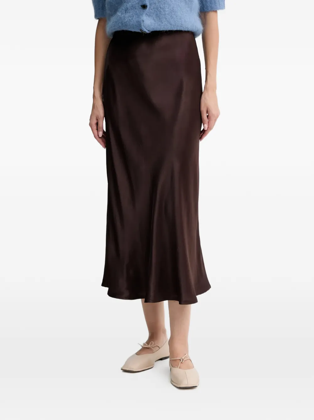Day Birger Et Mikkelsen Clea satin skirt - Marrone