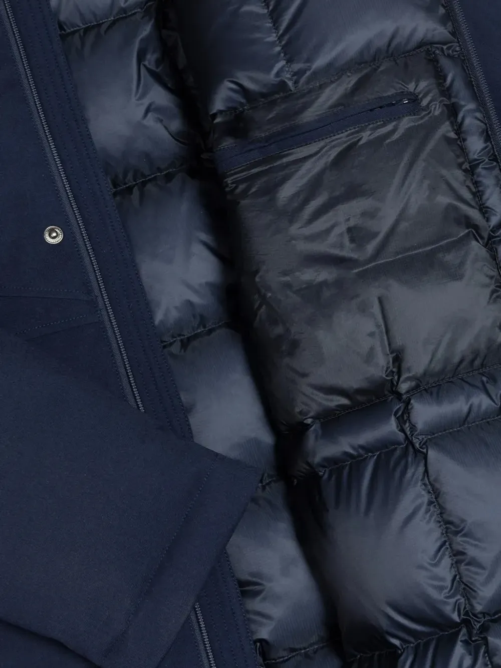  Colmar Hooded Flap-pocket Coat - Blue 