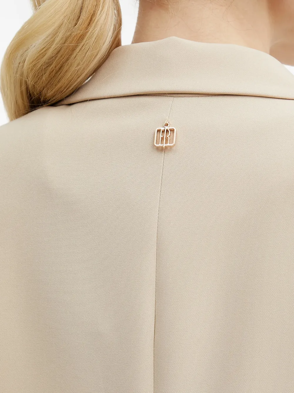 FRACOMINA Blazer met knoopdetail Beige