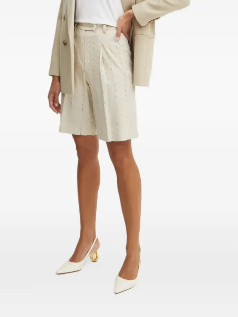 FRACOMINA striped pleated shorts