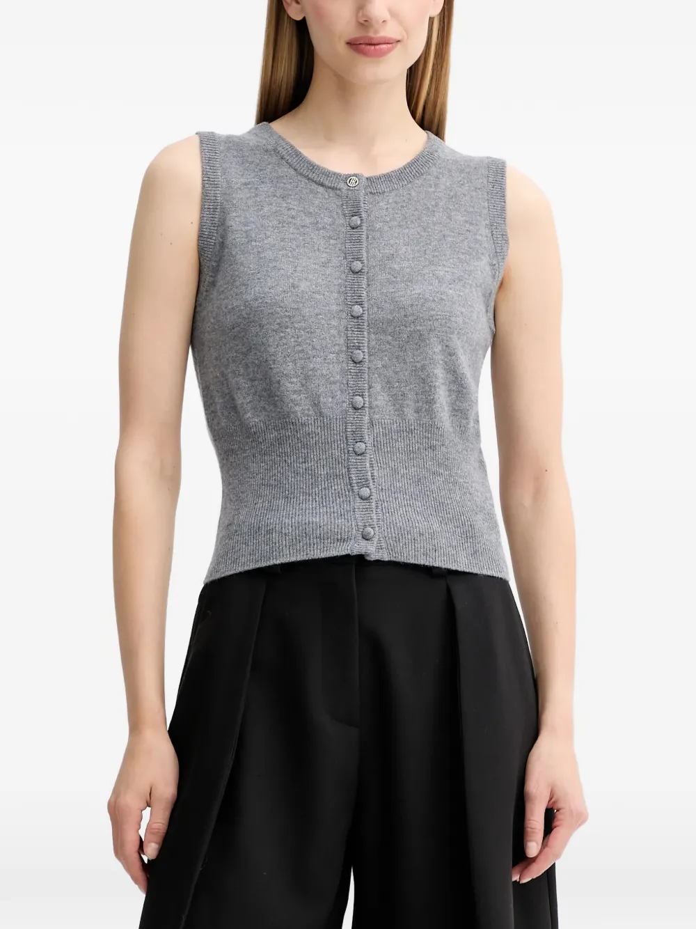 FRACOMINA buttoned knitwear - Grey