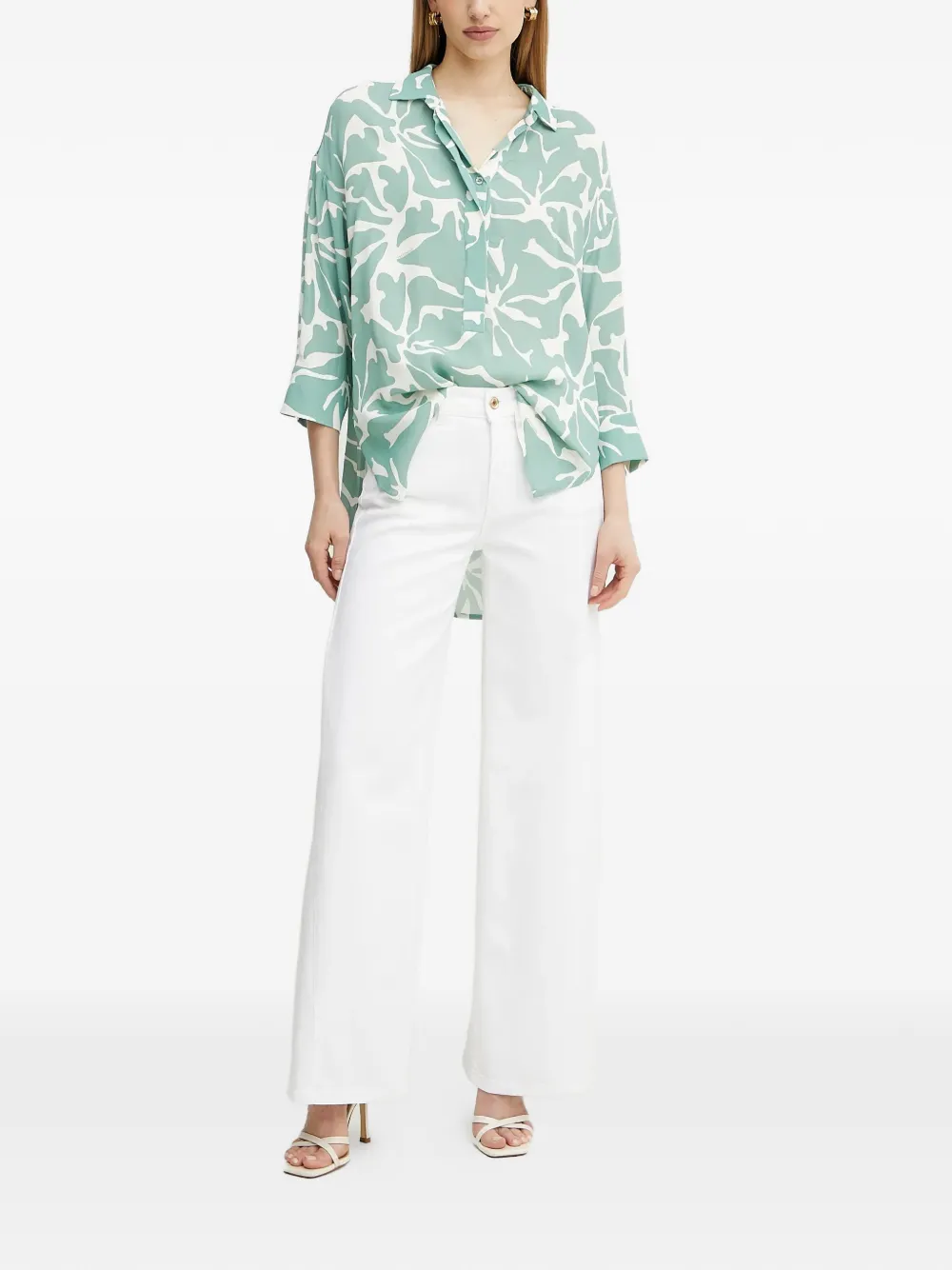 FRACOMINA flowery pattern blouse - Groen