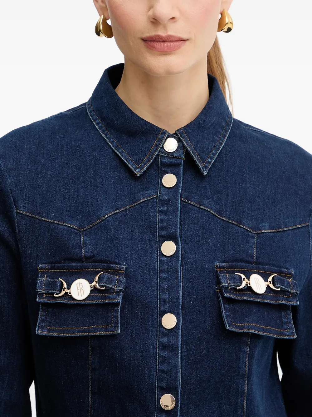 Flap-Pocket Denim Shirt