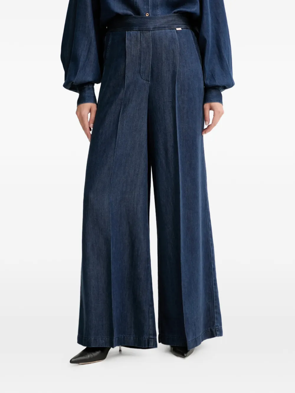 FRACOMINA side-pocket palazzo pants - Blu