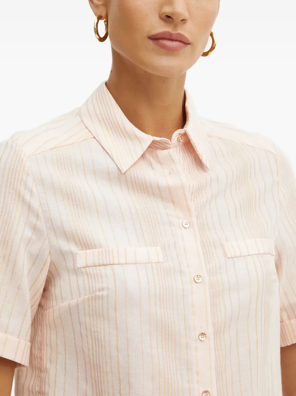 FRACOMINA Gestreept blouse Roze