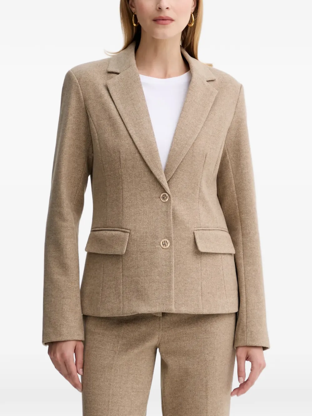 FRACOMINA Blazer con revers classici e bottoni - Toni neutri