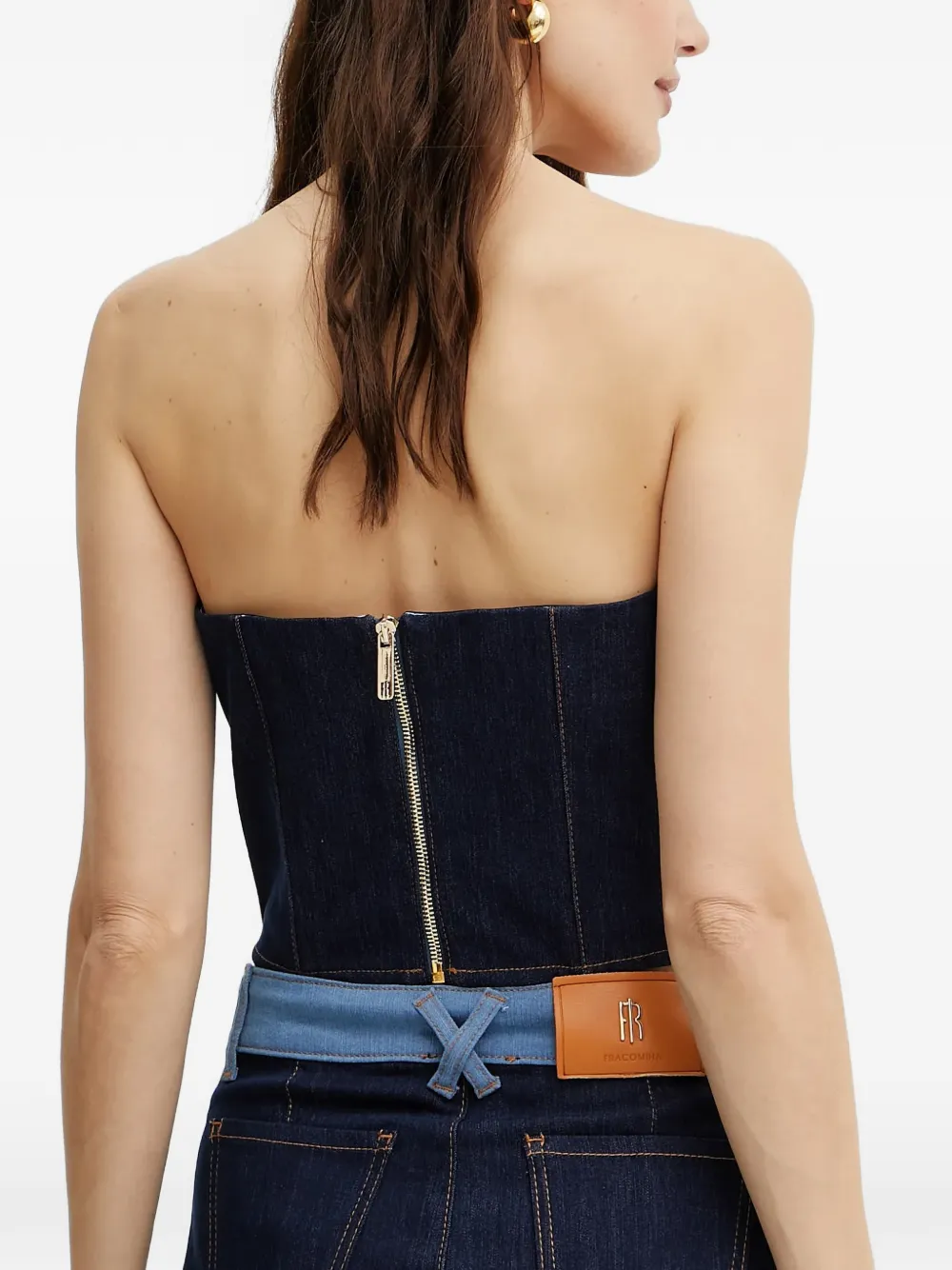 FRACOMINA Strapless top Blauw