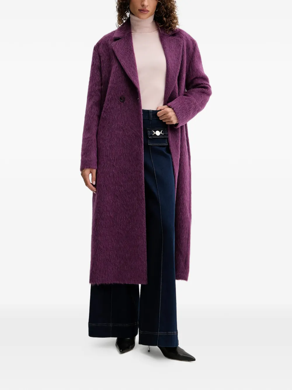 FRACOMINA Jeans met wijde pijpen en zijzak Blauw