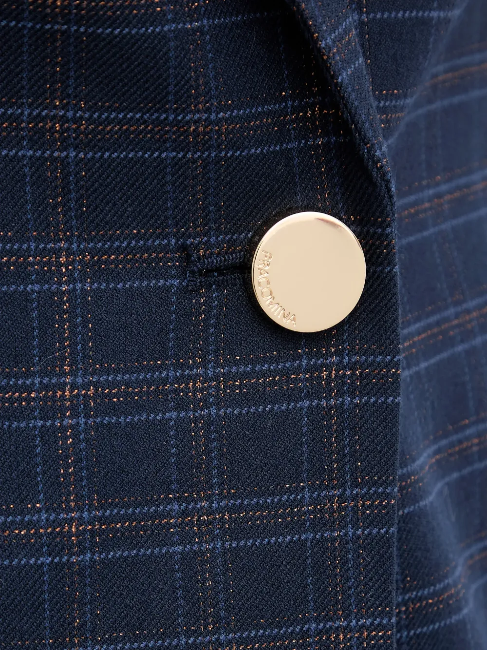 FRACOMINA Geruite blazer met enkele rij knopen Blauw