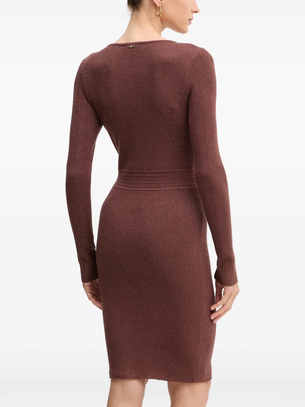FRACOMINA Jurk met ringdetail Bruin