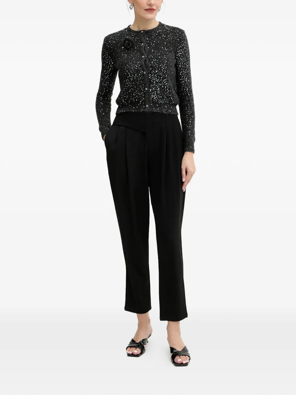 FRACOMINA buttoned pleated trousers | Cropped Pants | Image 2
