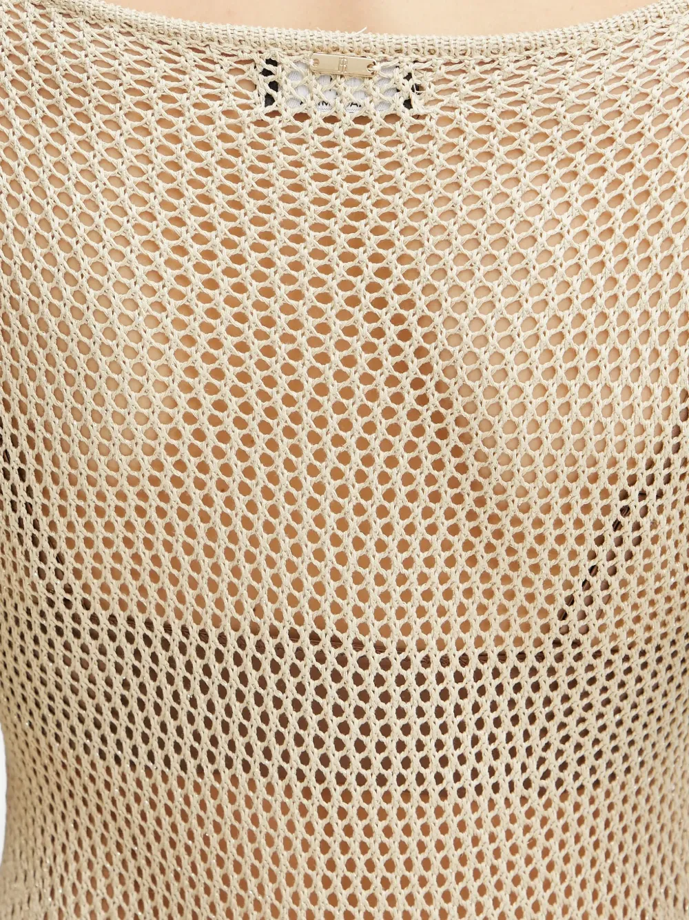 FRACOMINA Jurk met zijsplitten Beige