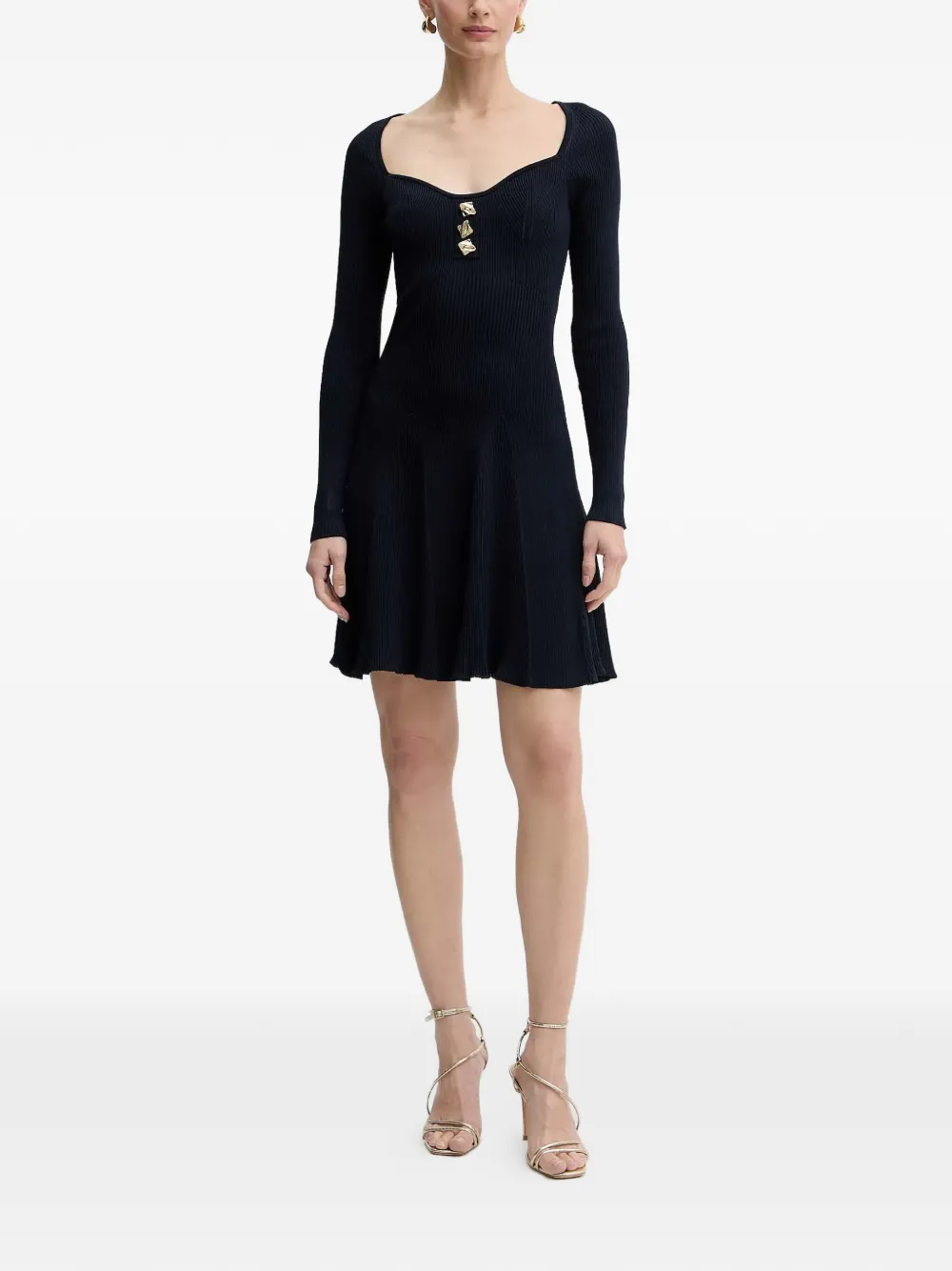 FRACOMINA sweetheart-neck mini dress - Blauw