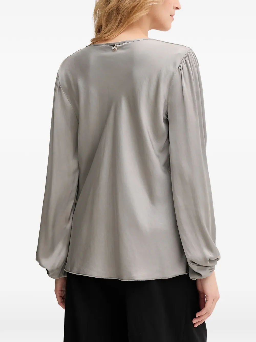 Cowl-Neck Long-Sleeved Top