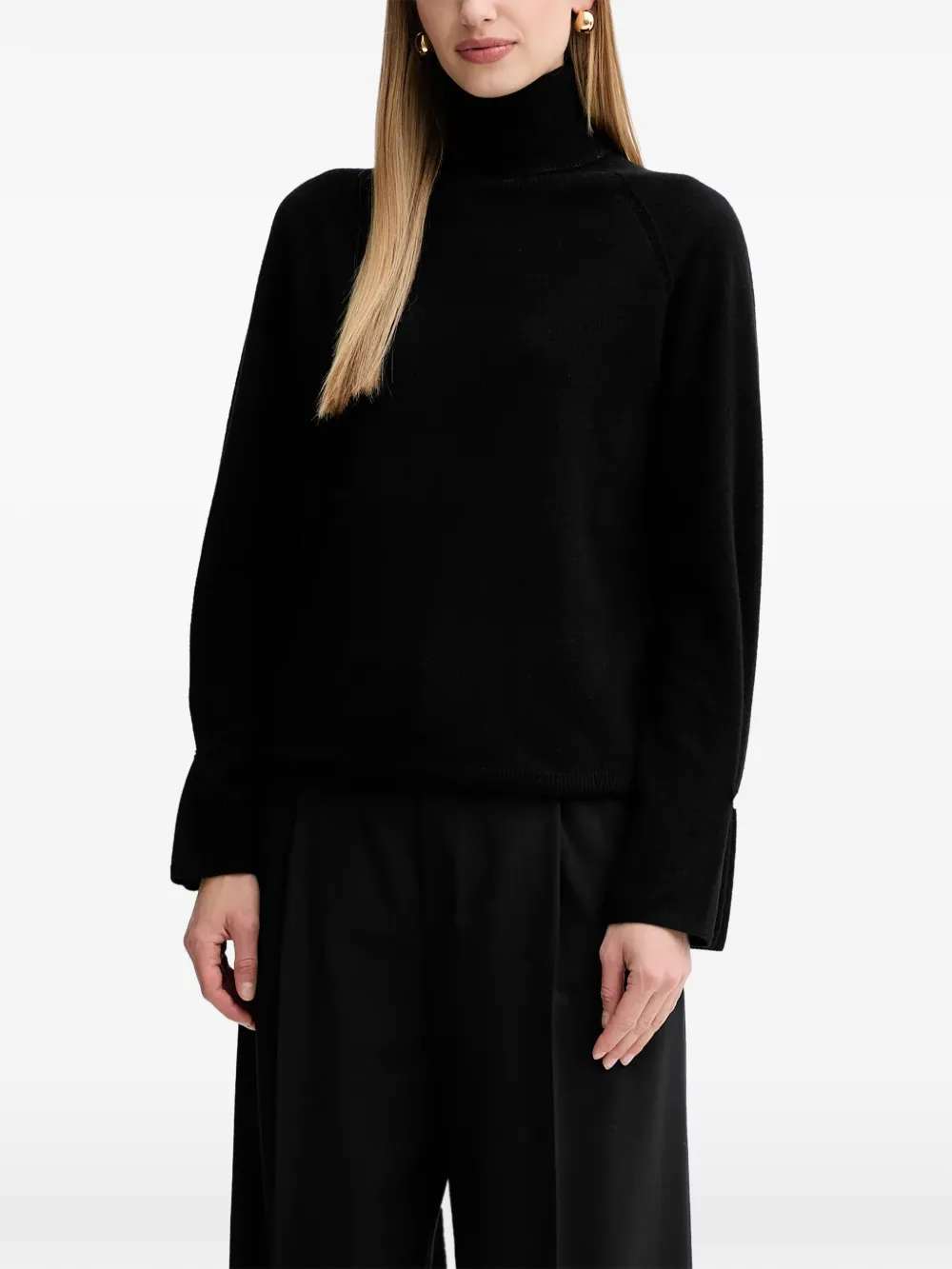 FRACOMINA roll-neck wool sweater - Nero