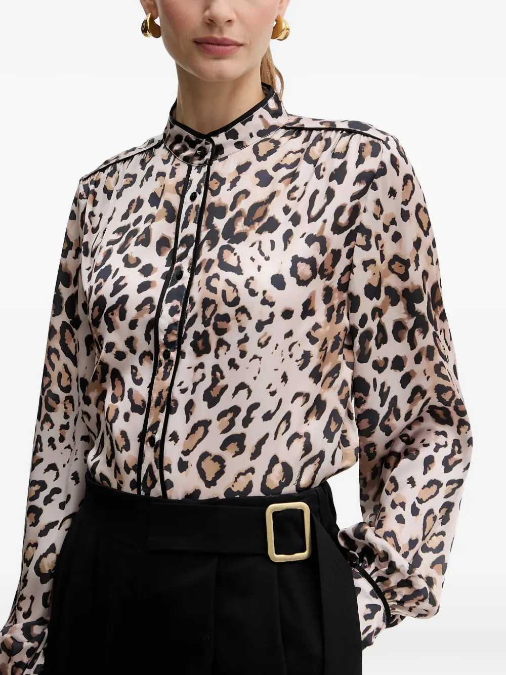  Fracomina Animal-print Blouse - Neutrals 