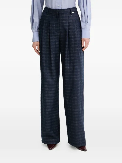 FRACOMINA pleated check trousers