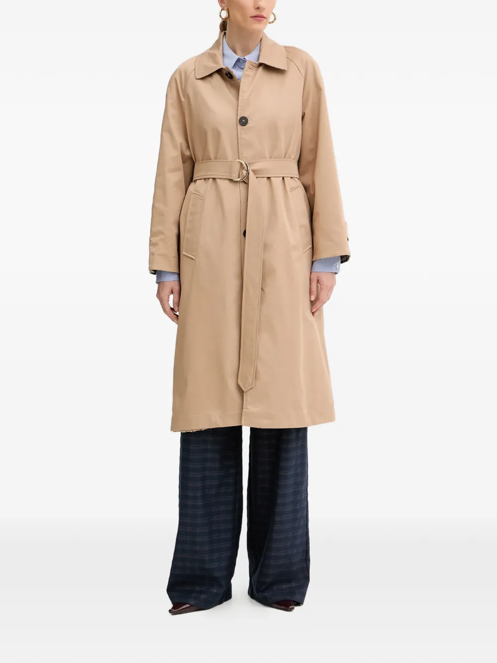 FRACOMINA pleated check trousers - Blauw