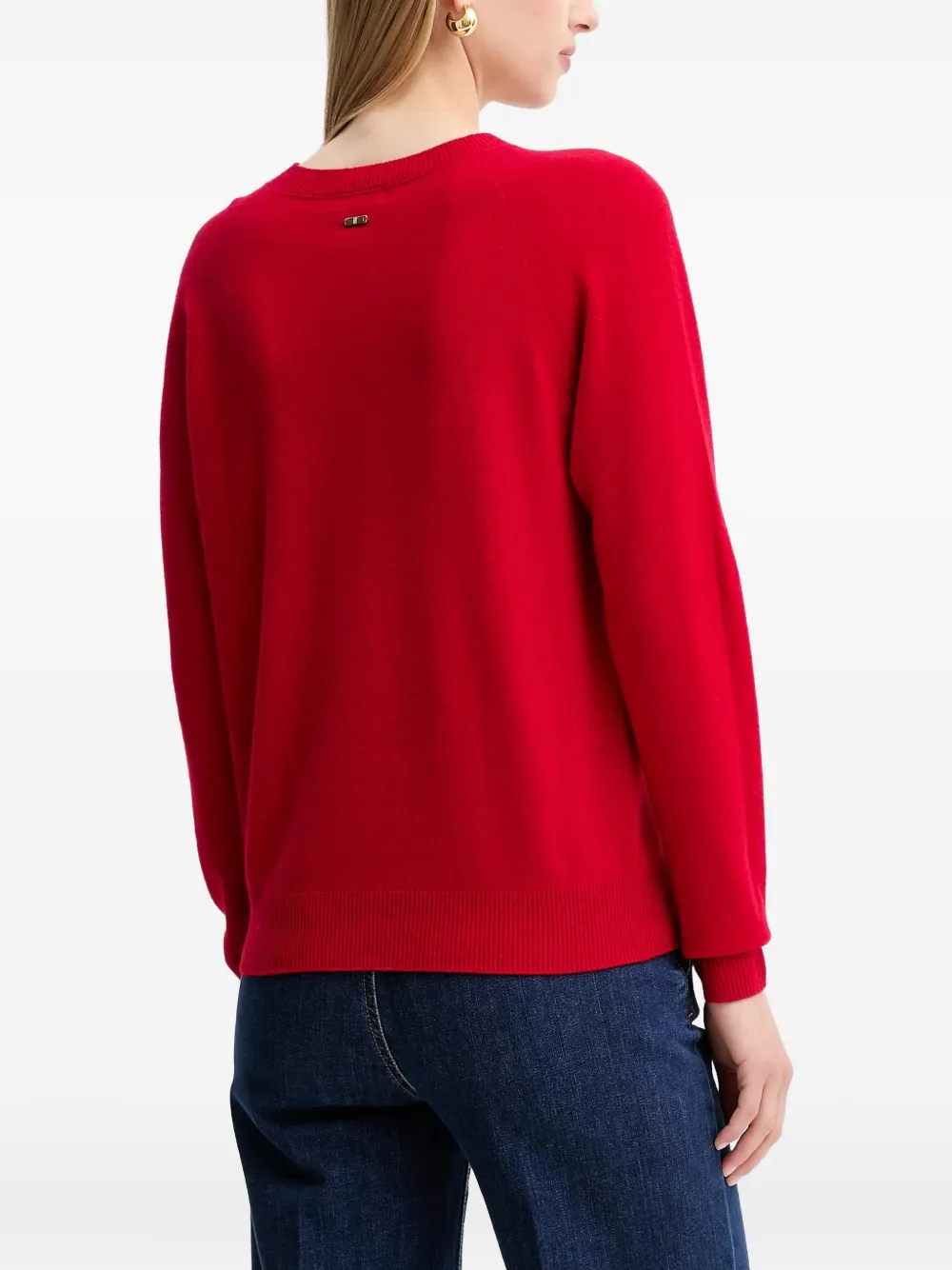  Fracomina Crew Neck Long-sleeve Sweater - Red 