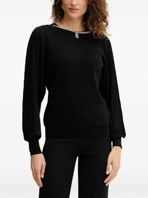 FRACOMINA pleated sleeves chain knitwear