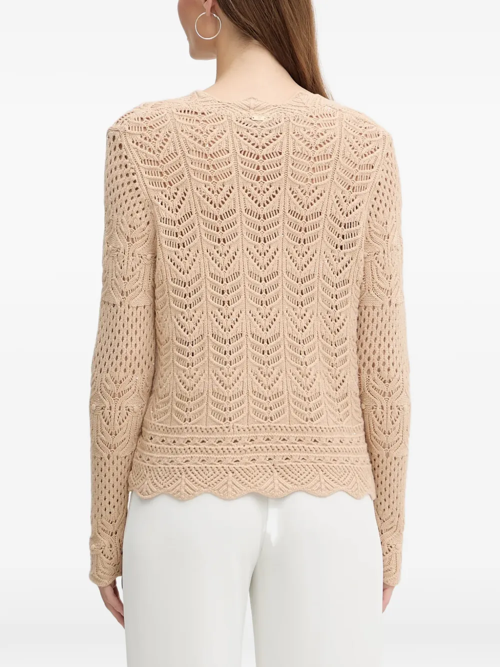  Fracomina Scallop-trim Buttoned Cardigan - Neutrals 