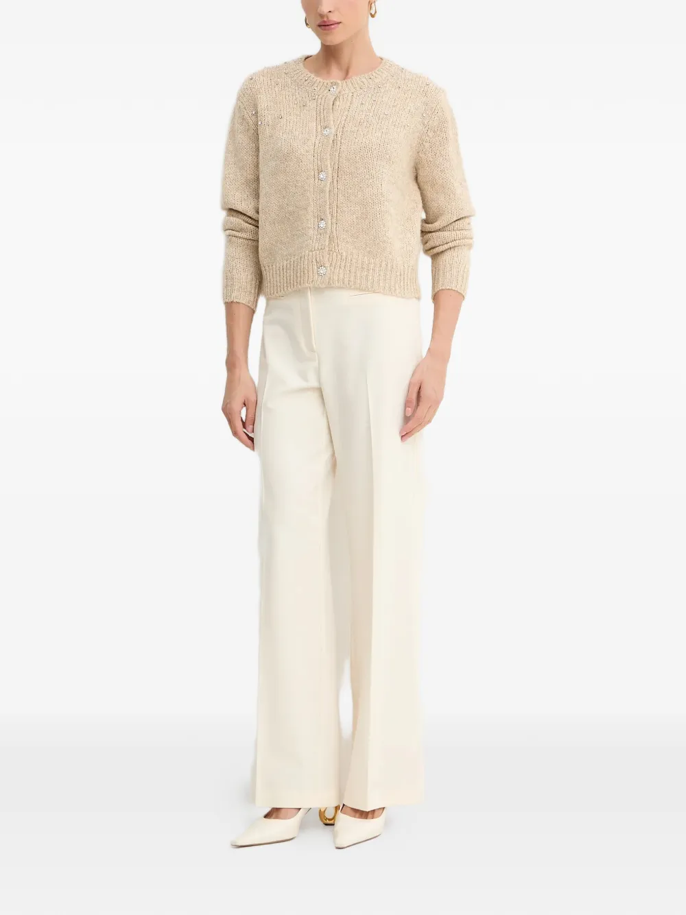  Fracomina Embellished-button Cardigan - Neutrals 
