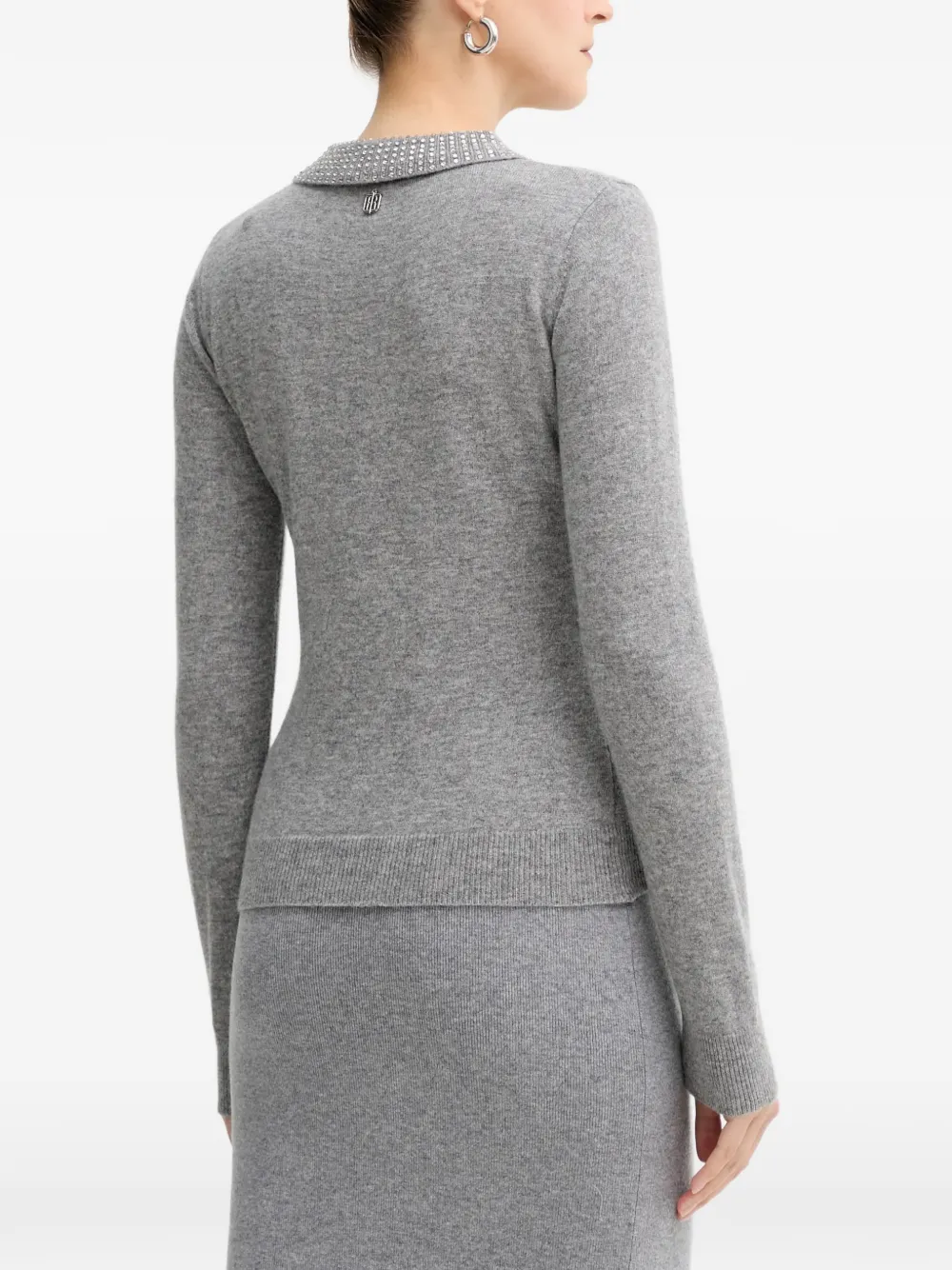  Fracomina Embellished-collar Sweater - Grey 