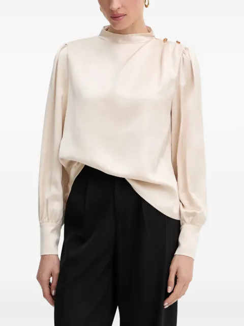 FRACOMINA mock-neck satin top