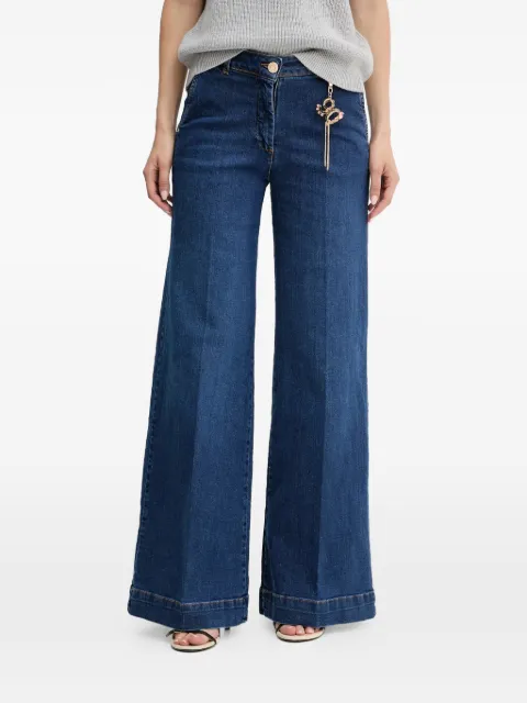 FRACOMINA jeans anchos con detalle de dije