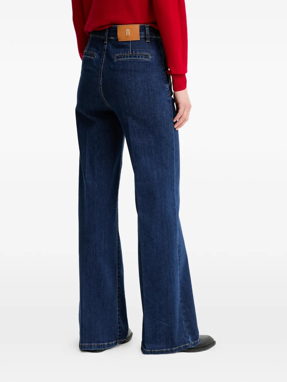  Fracomina Buttoned Denim Trousers - Blue 