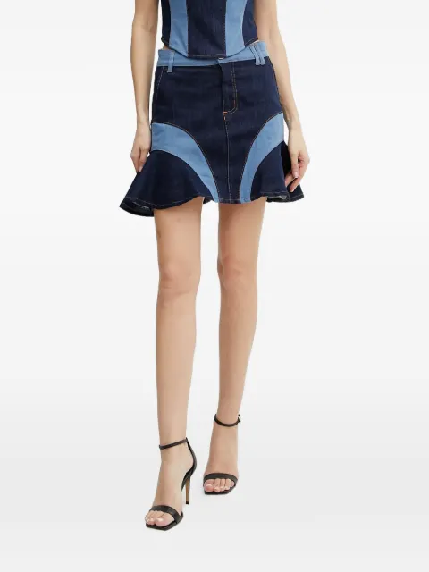 FRACOMINA denim panelled skirt