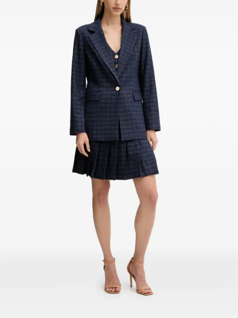 FRACOMINA pleated check-print mini skirt