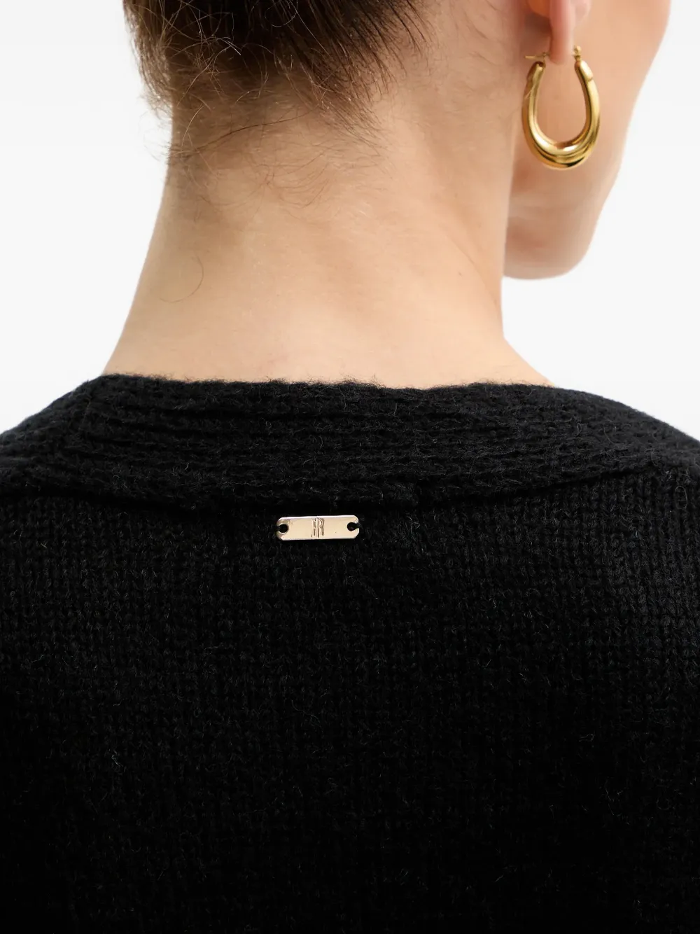FRACOMINA Vest met knopen en afwerking Zwart