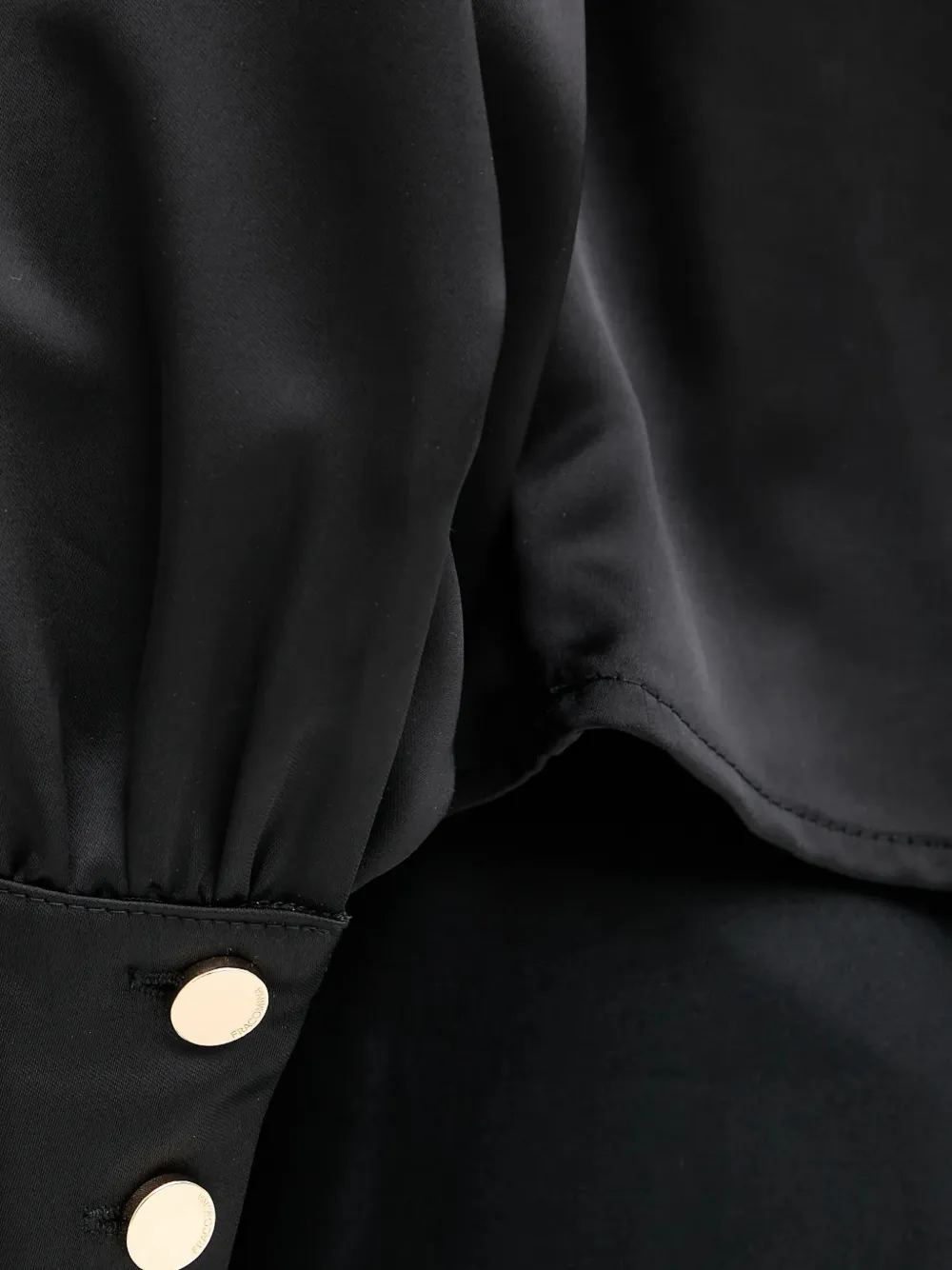 FRACOMINA Blouse met knoopdetail Zwart