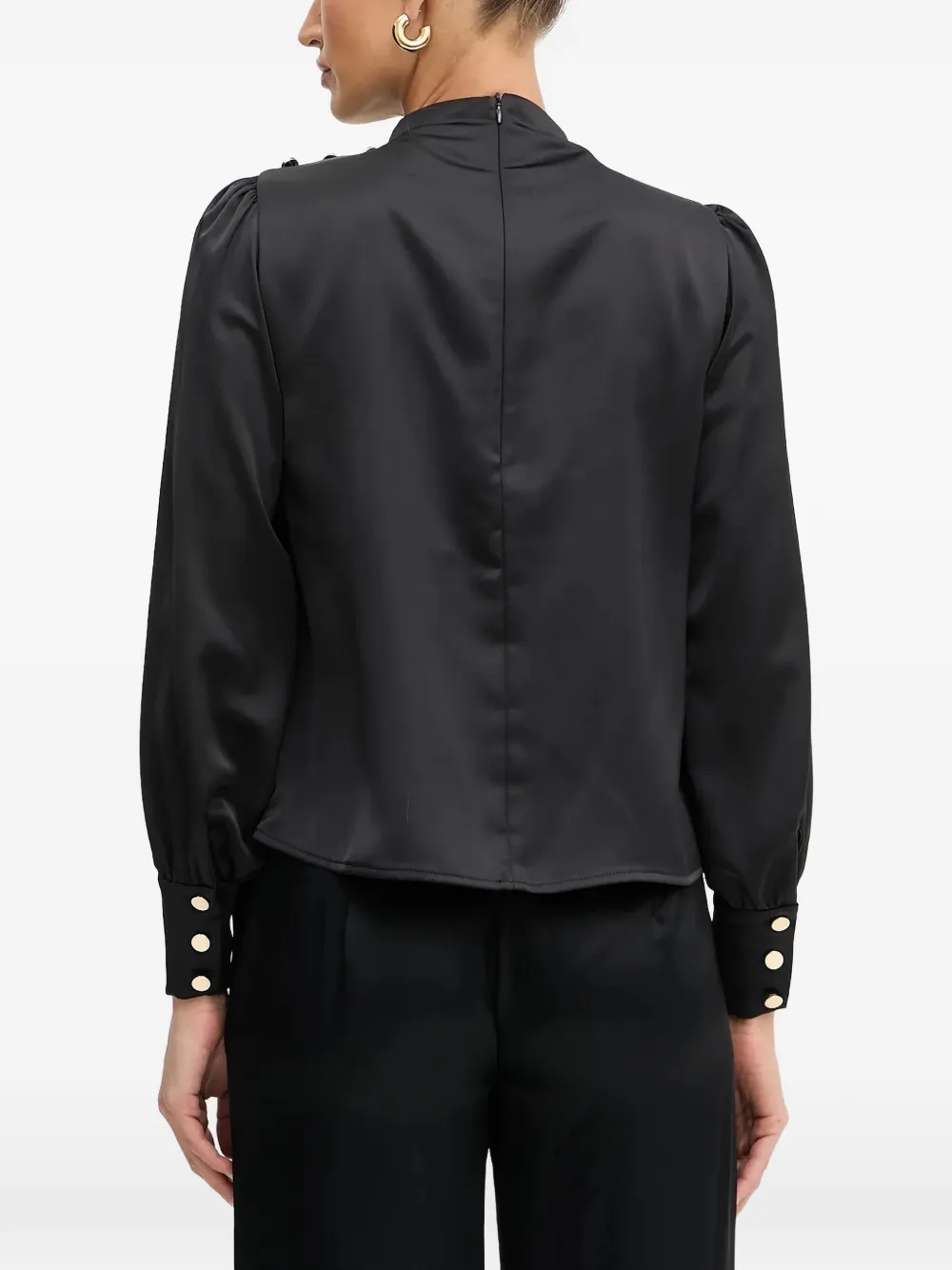 Fracomina Button Detail Blouse - Black 