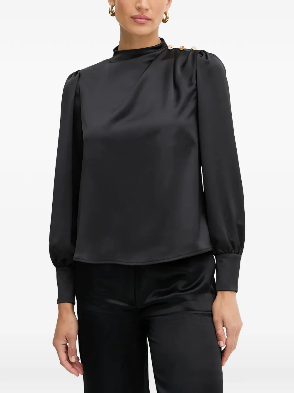 FRACOMINA button detail blouse - Nero