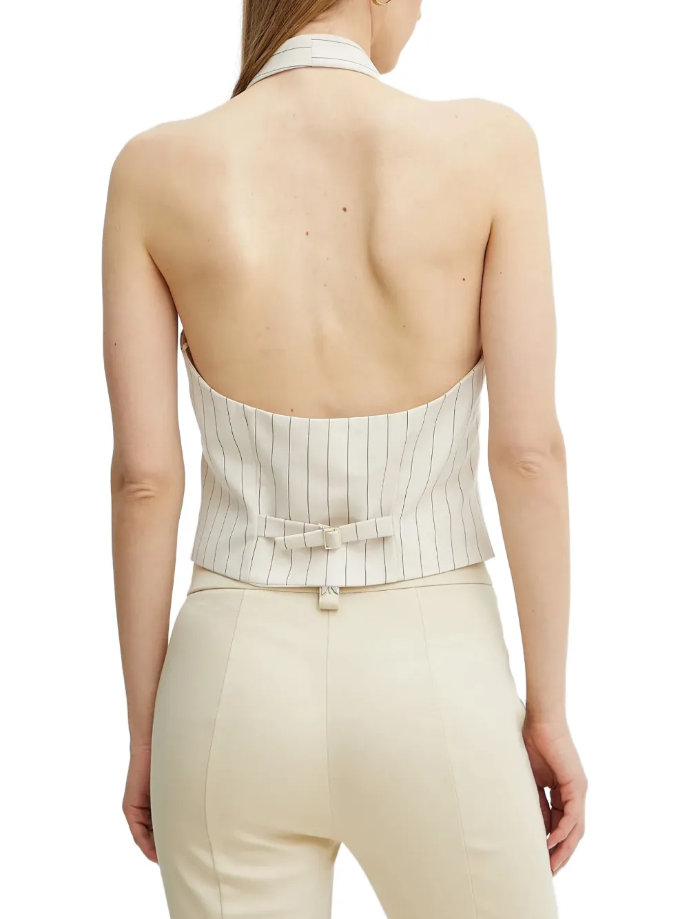  Fracomina Pinstripe Buttoned Top - White 