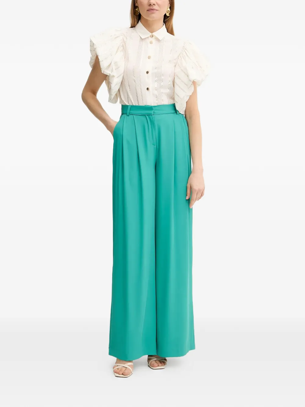 FRACOMINA ruffled shirt - Wit