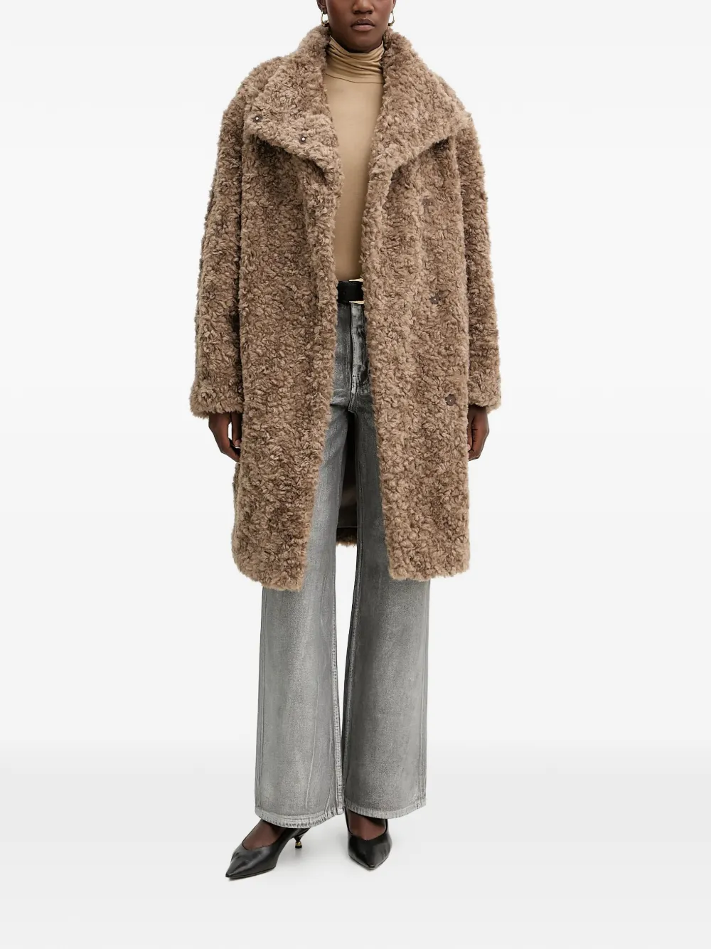 FRACOMINA faded wide-leg trousers - Grijs