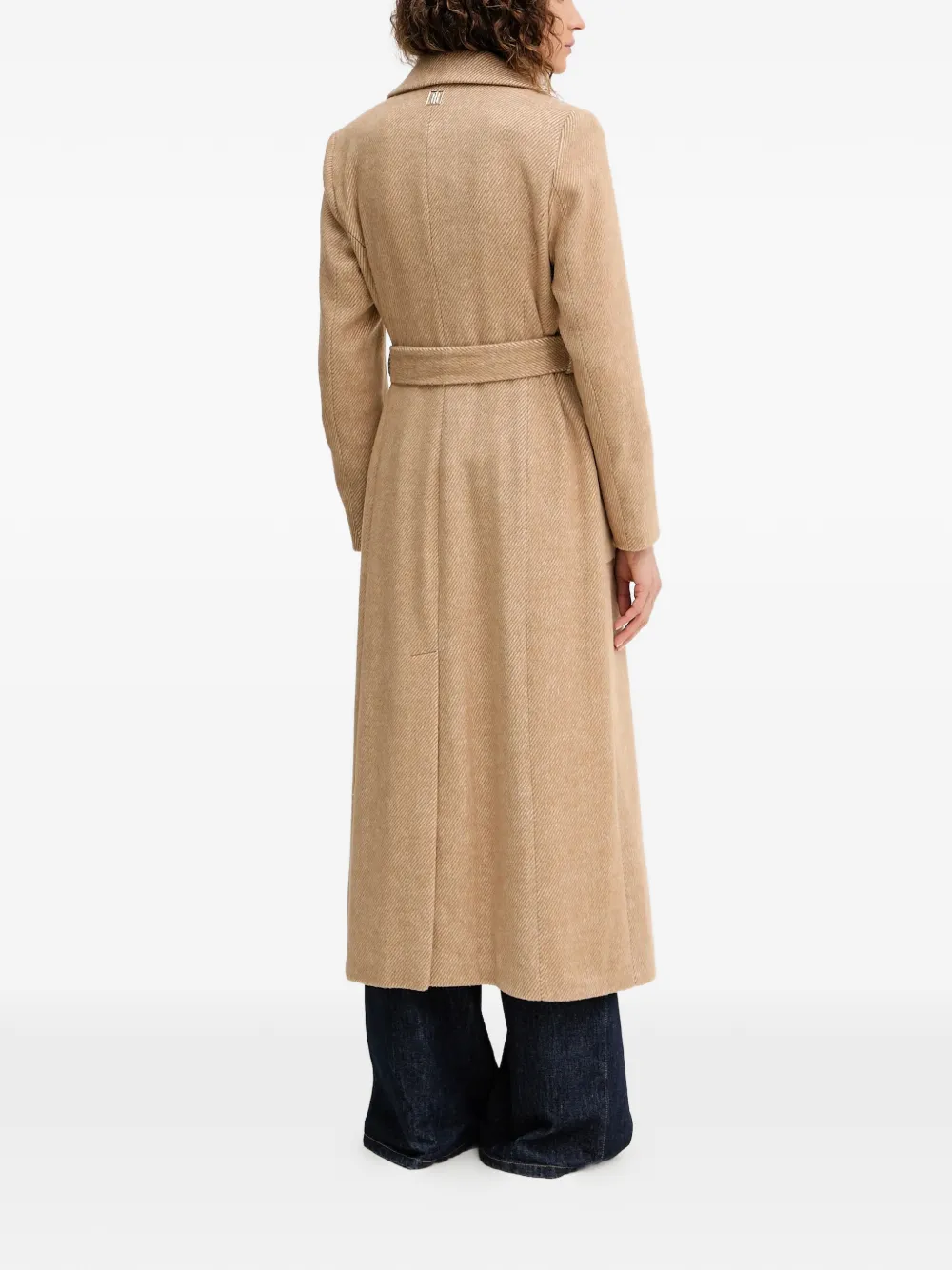  Fracomina Belted Herringbone Coat - Neutrals 