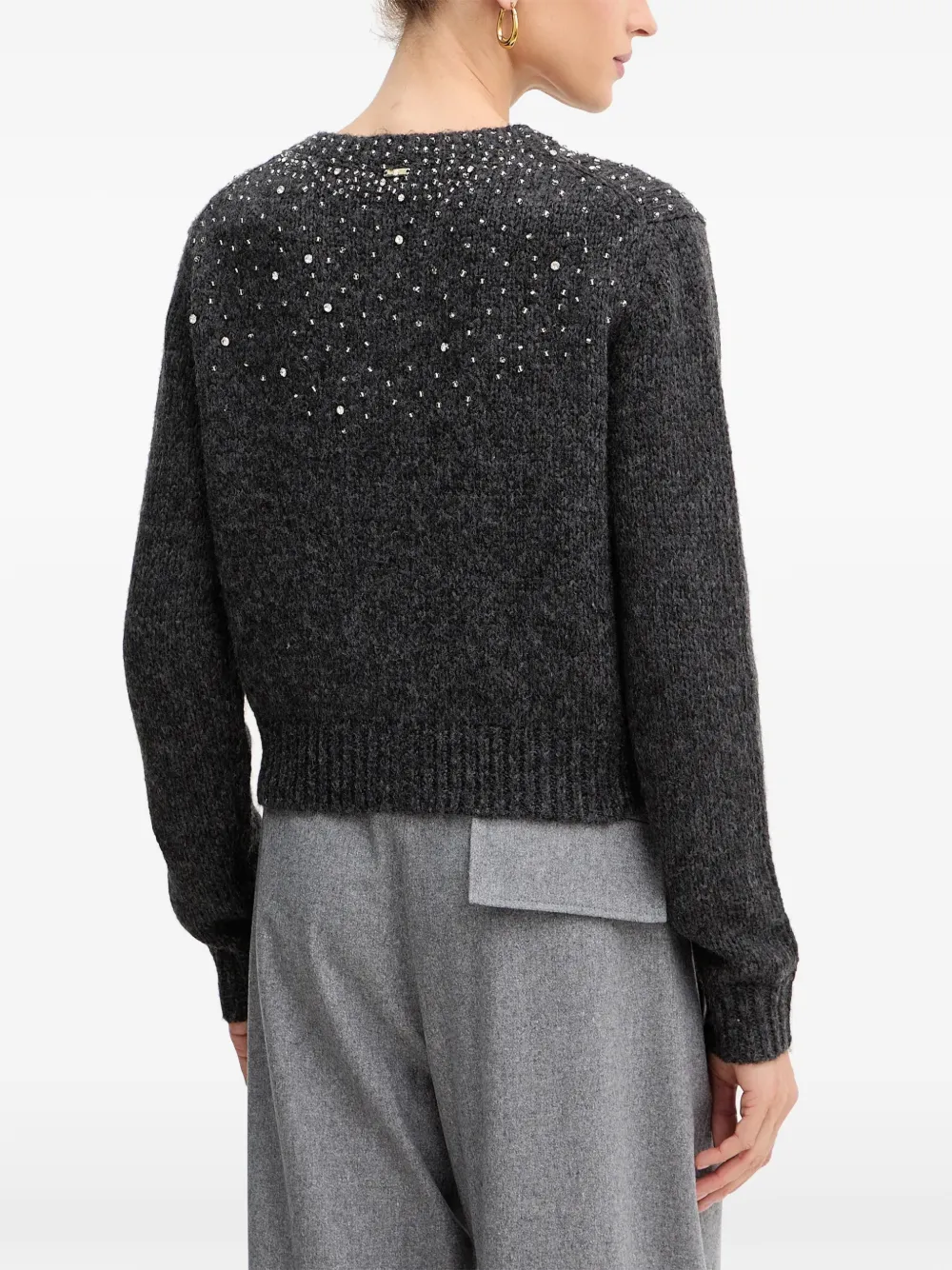  Fracomina Bead-embellished Cardigan - Grey 