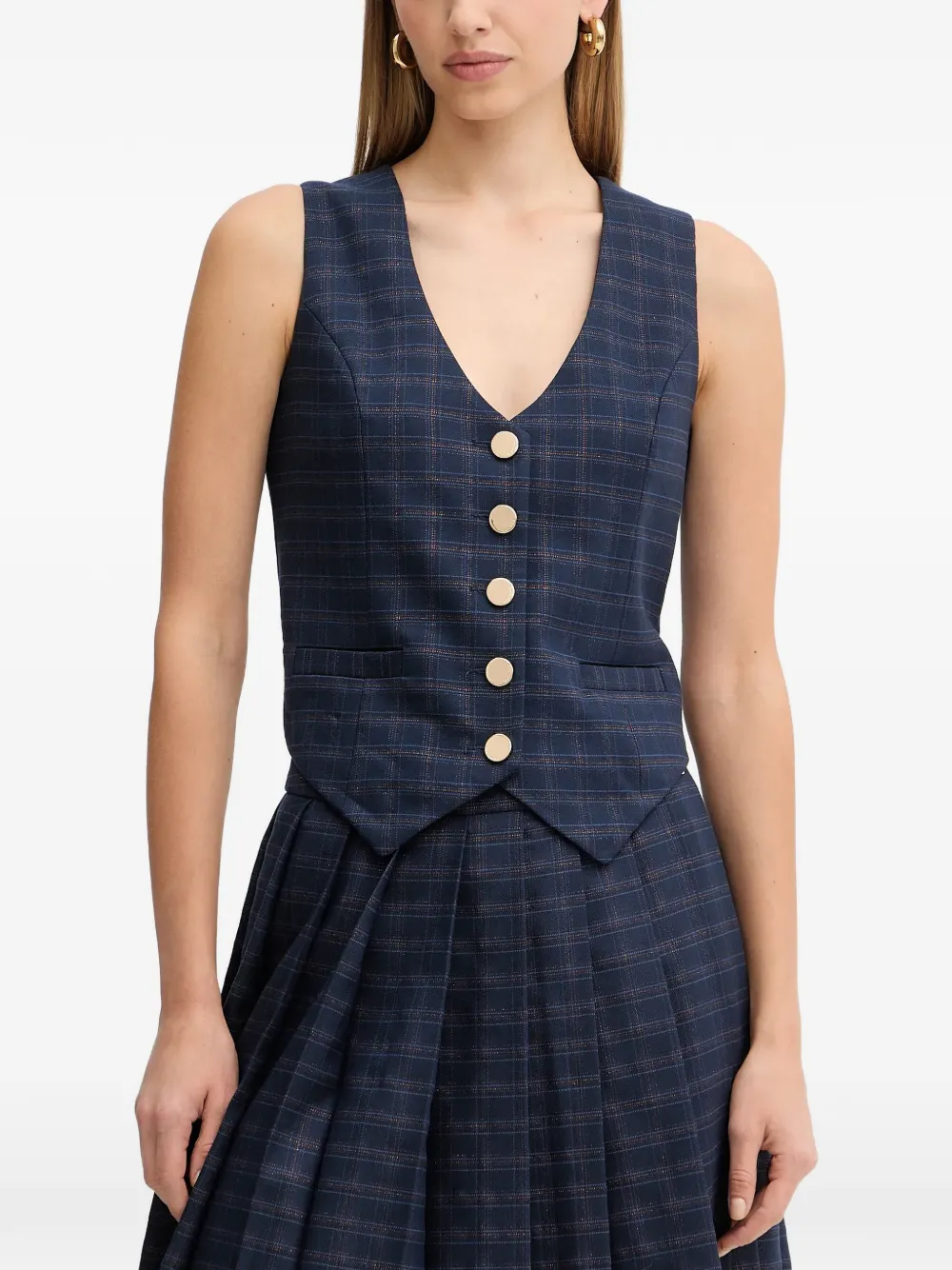 FRACOMINA Gilet con scollo a V - Blu