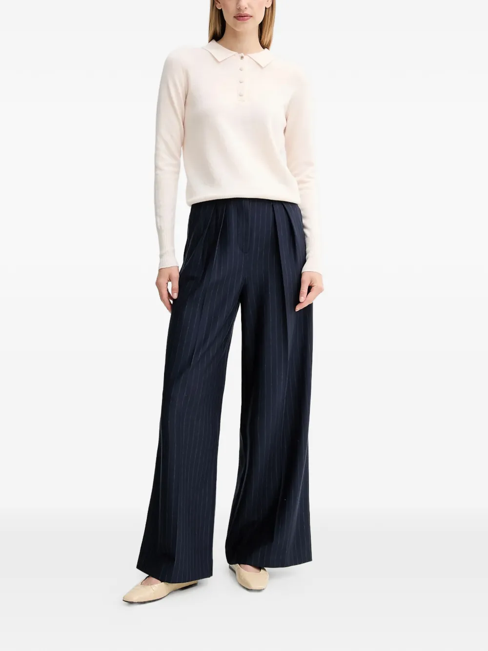  Fracomina Button-placket Polo Top - Neutrals 